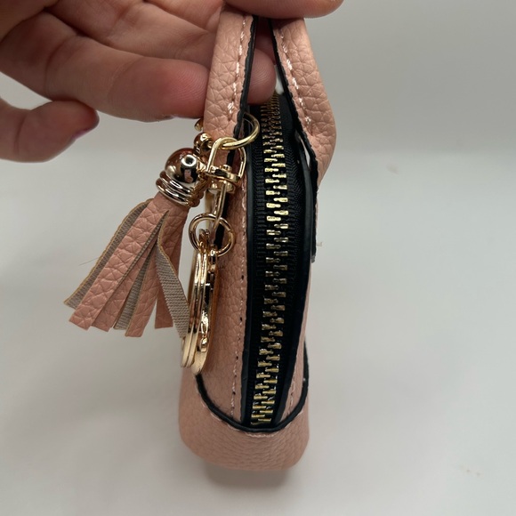 NEW Mini Purse Bag Charm Keychain Micro Pouch Bag Cles Compact Mini Wallet Pink - Picture 7 of 12